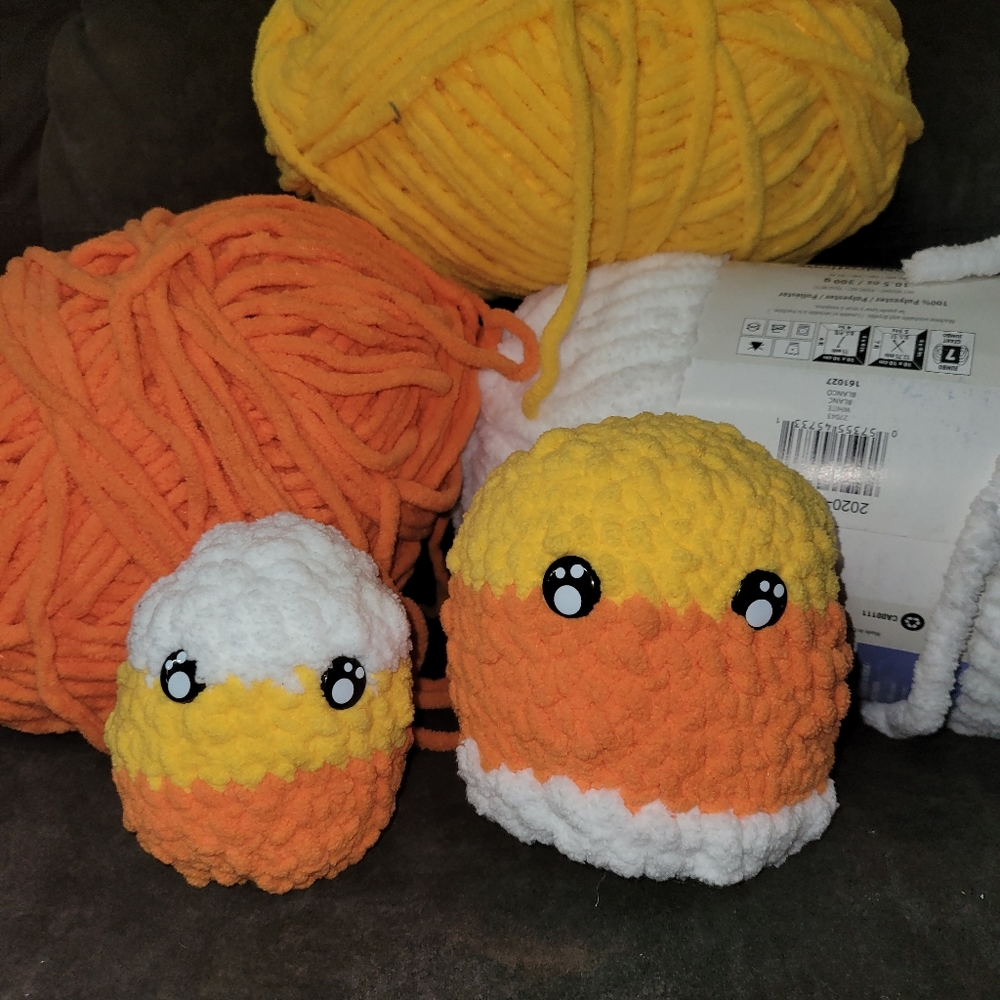 Handmade crochet candy corn